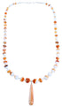 Sterling Silver Oyster Shell Southwestern Bead Necklace SX115059